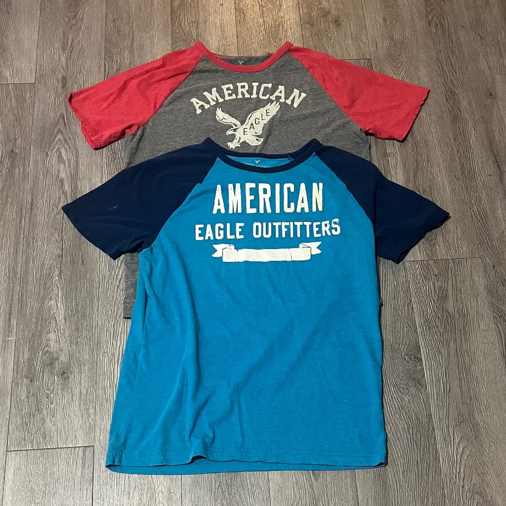 American Eagle Authentic Short Sleeve Tees X 2. Large
